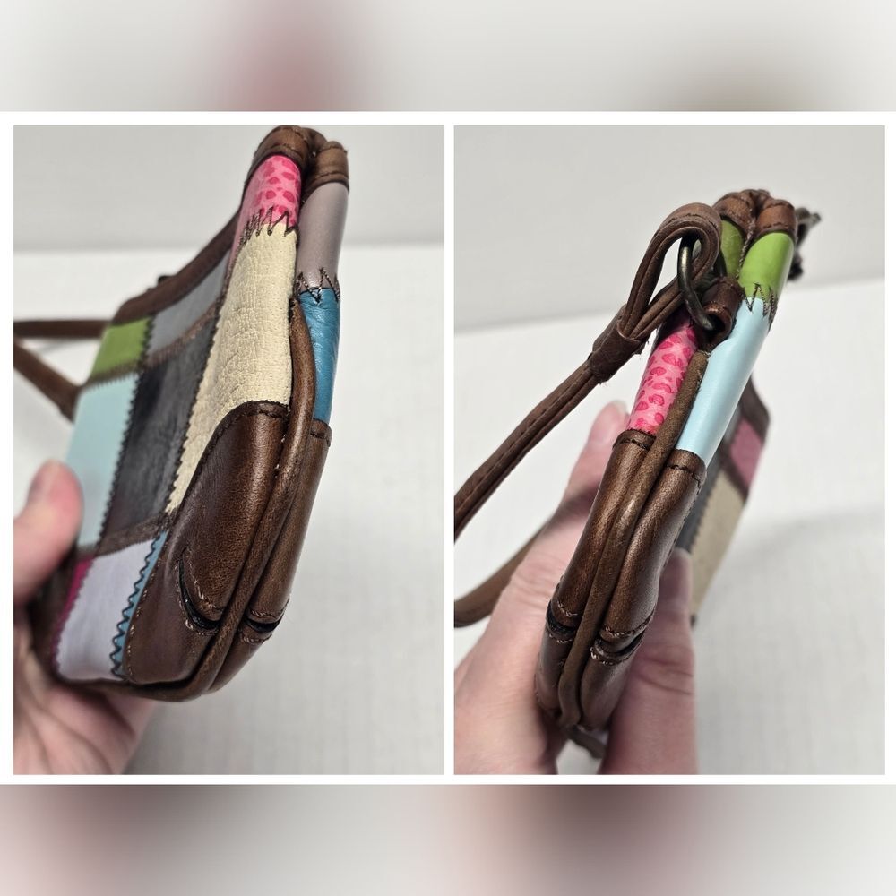 LATICO Patchwork Multicolor Leather Wristlet Boho… - image 3